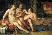 GOLTZIUS, Hendrick Lot and his Daughters dh oil painting